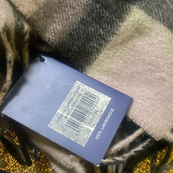 BALLANTRAE EDINBURGH 100% LAMBSWOOL RUSTIC LIGHT PINK BLK PLAID LUX Scarf - Picture 7 of 10